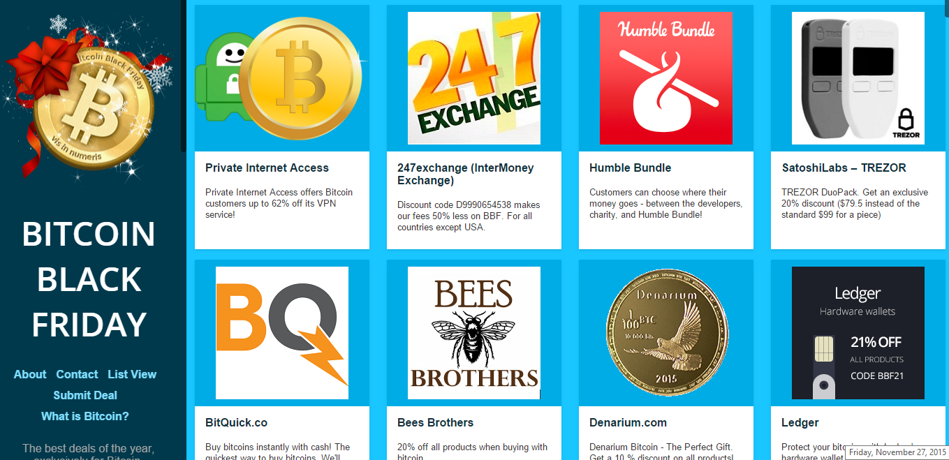 Black Friday Shopping With a Twist — Bitcoin Black Friday