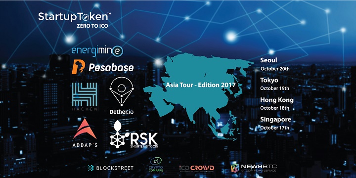 StartupToken Tour Offers Unique Chance to Meet Founders of Innovative Blockchain Startups in Asia in October