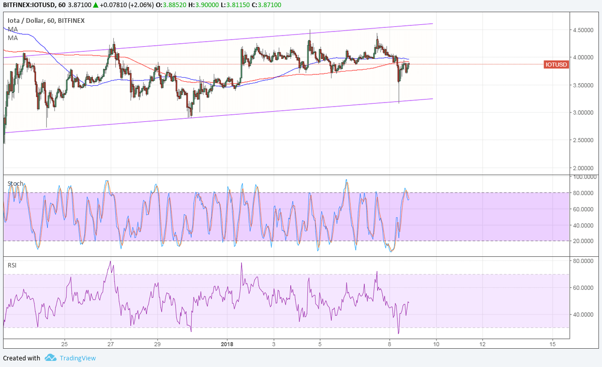 IOTA Technical Analysis for 01/09/2018 - Bulls Versus Bears