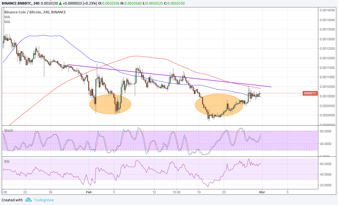 Binance (BNB/BTC) Technical Analysis for 03/01/2018 – Reversal Underway?