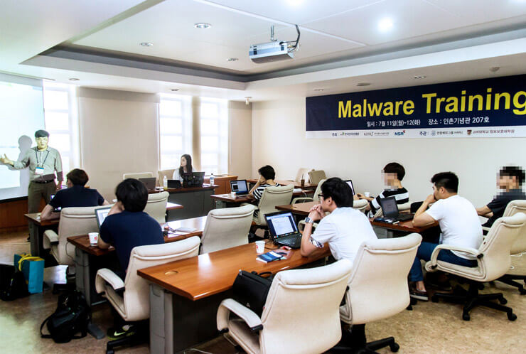Class at Korea University.
