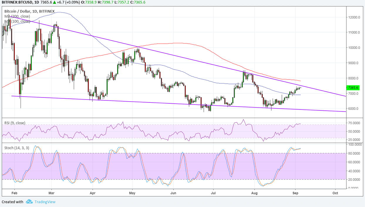 Bitcoin Price Analysis: BTC/USD Bearish Divergence at Wedge Top
