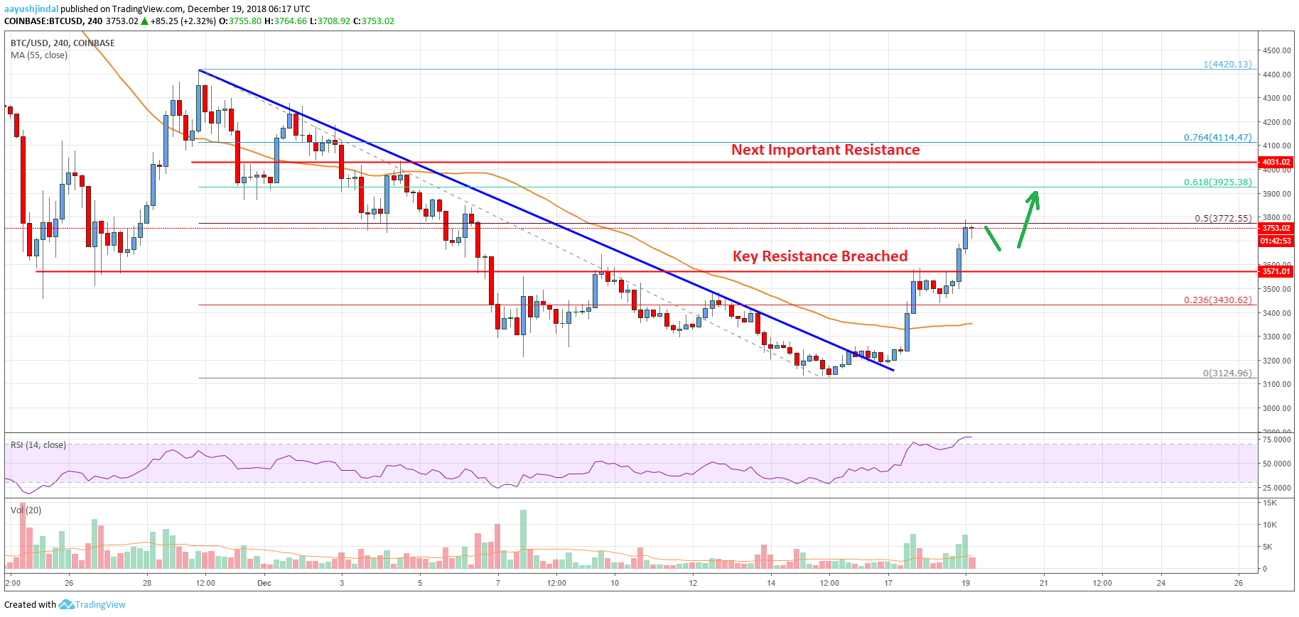 Bitcoin Price Analysis BTC Chart