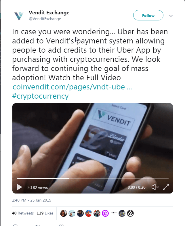 You Can Now Pay in Bitcoin (BTC) Via Vendit’s Uber App