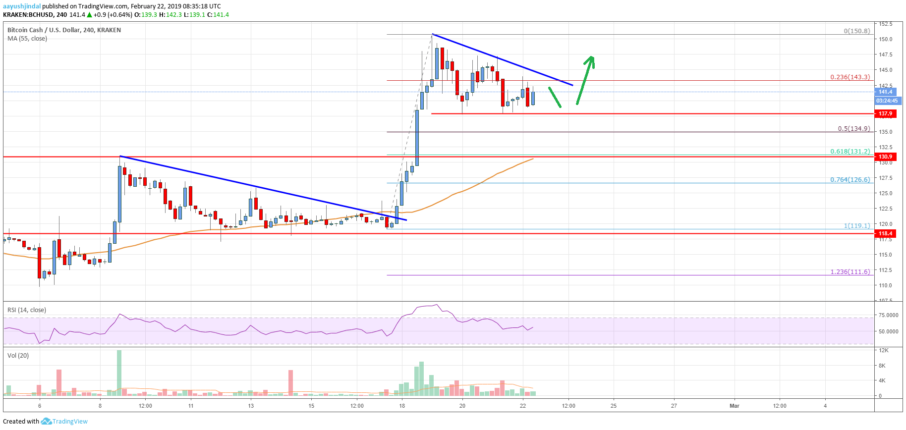 Bitcoin Cash Price Analysis BCH Chart