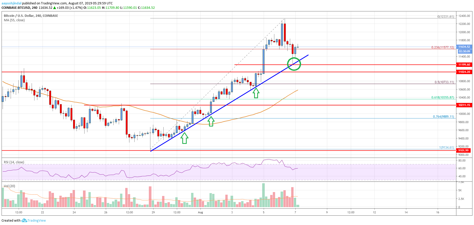 Bitcoin Price Analysis BTC Chart