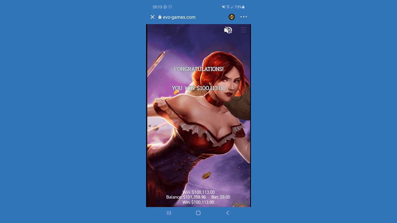 His $9 bet had won him over $100k on iGaming portal, HunnyPlay.com