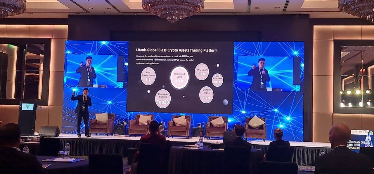 LBank Global CEO Allen attending the Blockchain Dubai Event