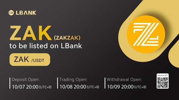 LBank Exchange Will List ZAK (ZAKZAK) on October 8, 2021