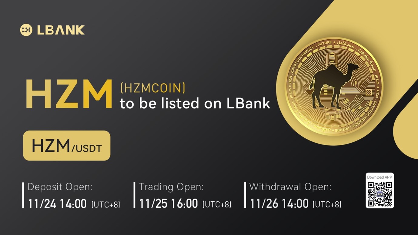 HZM Coin to be listed on LBank Exchange Nov. 25