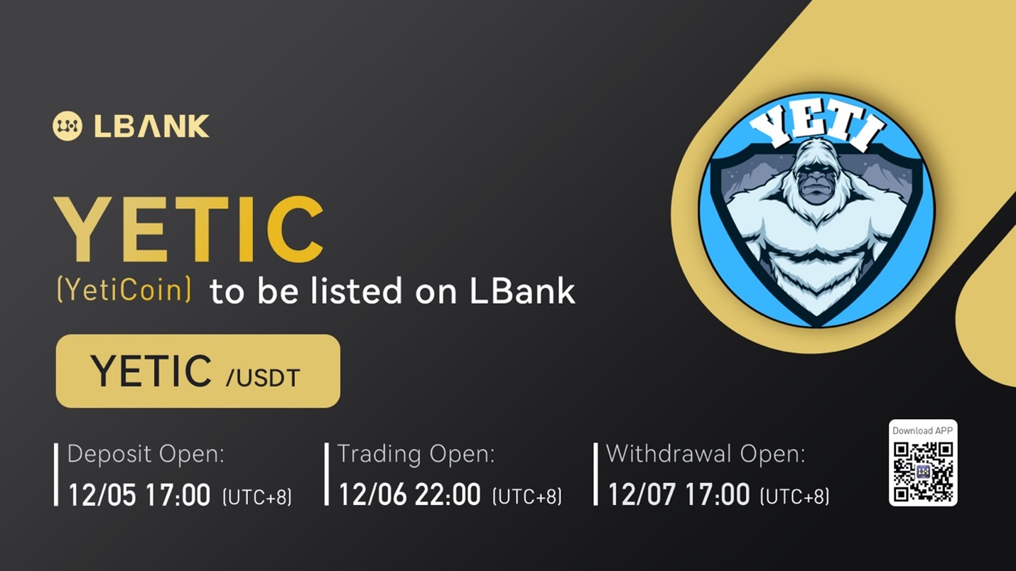 YetiCoin’s YETIC Token All Set for LBank Listing on Dec 6, 2021