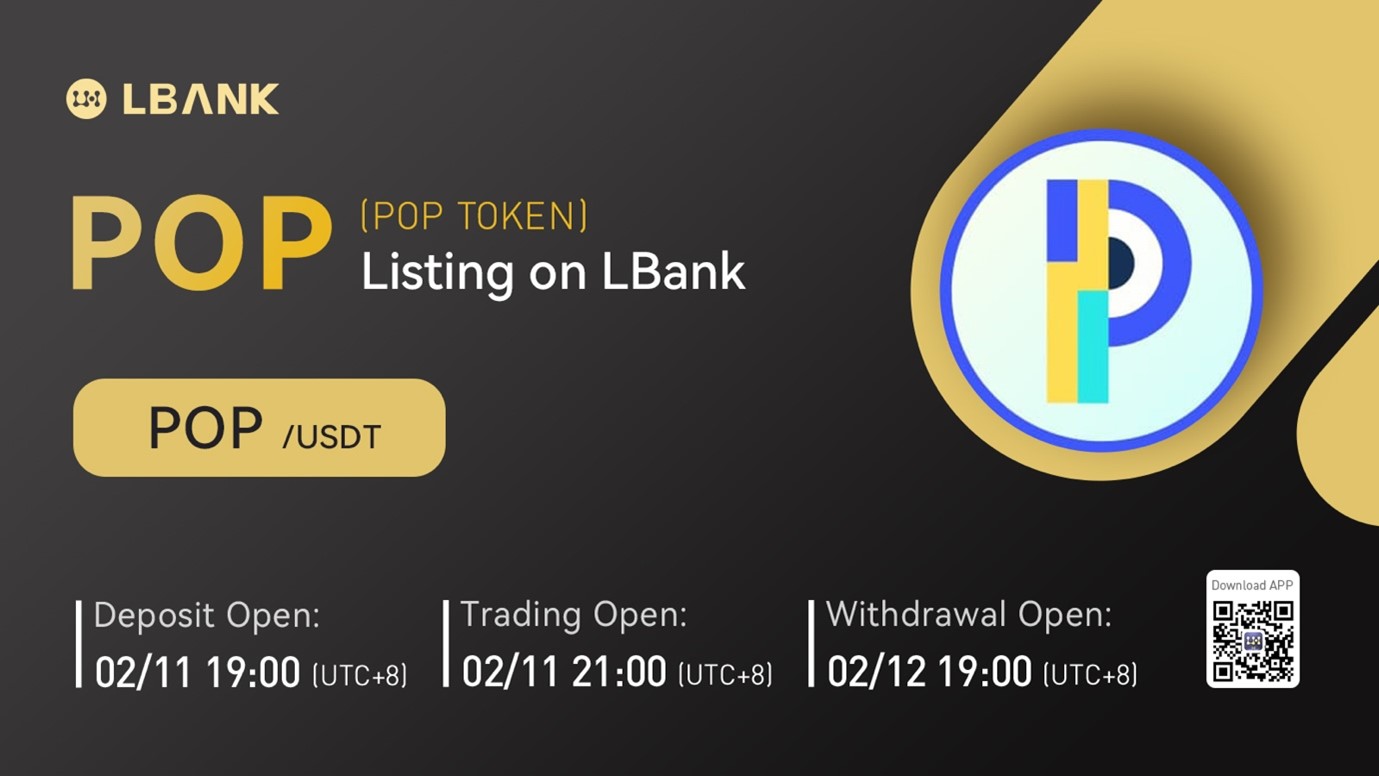 POP TOKEN (POP) Is Now Available for Trading on LBank Exchange