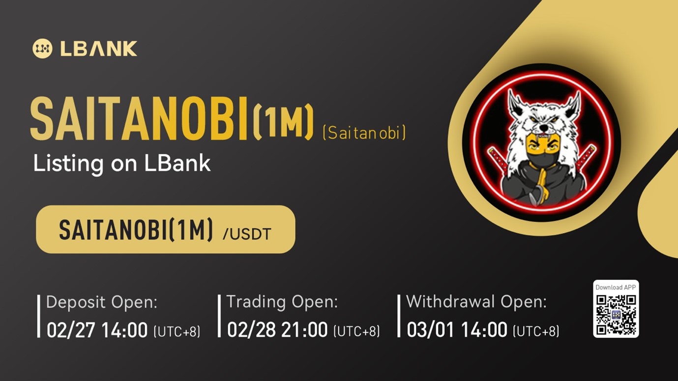 LBank Exchange Will List Saitanobi (SAITANOBI) on February 28, 2022