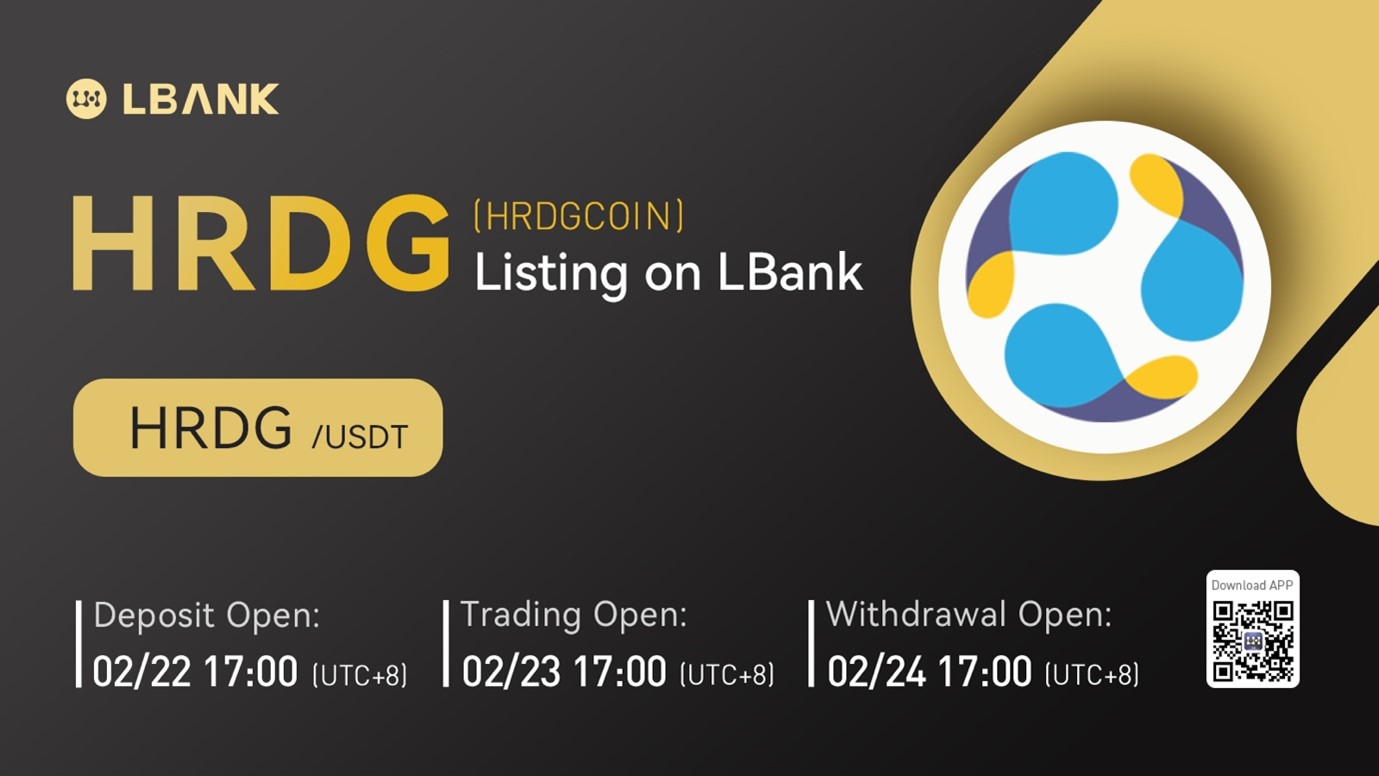 LBank Exchange Will List HRDGCOIN (HRDG) on February 23, 2022
