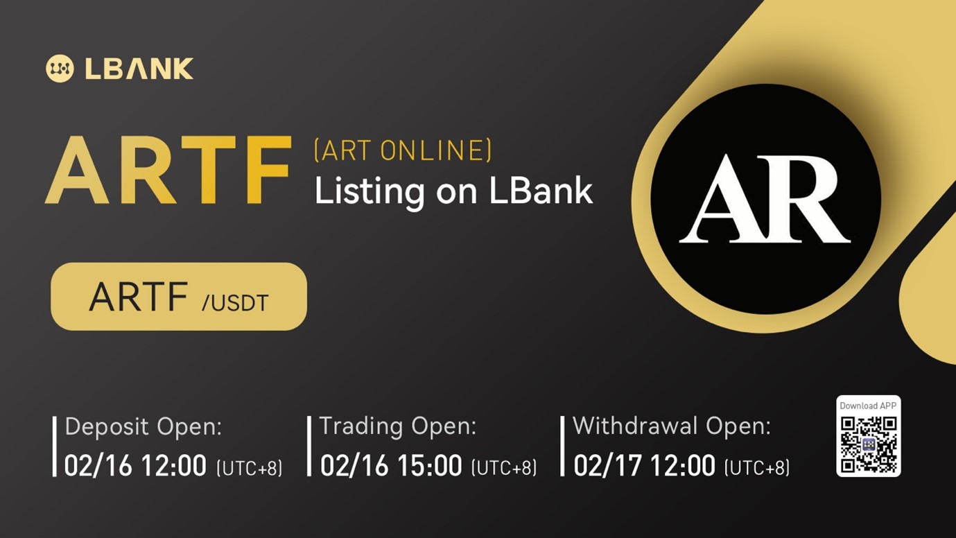 ART ONLINE (ARTF) Is Now Available for Trading on LBank Exchange
