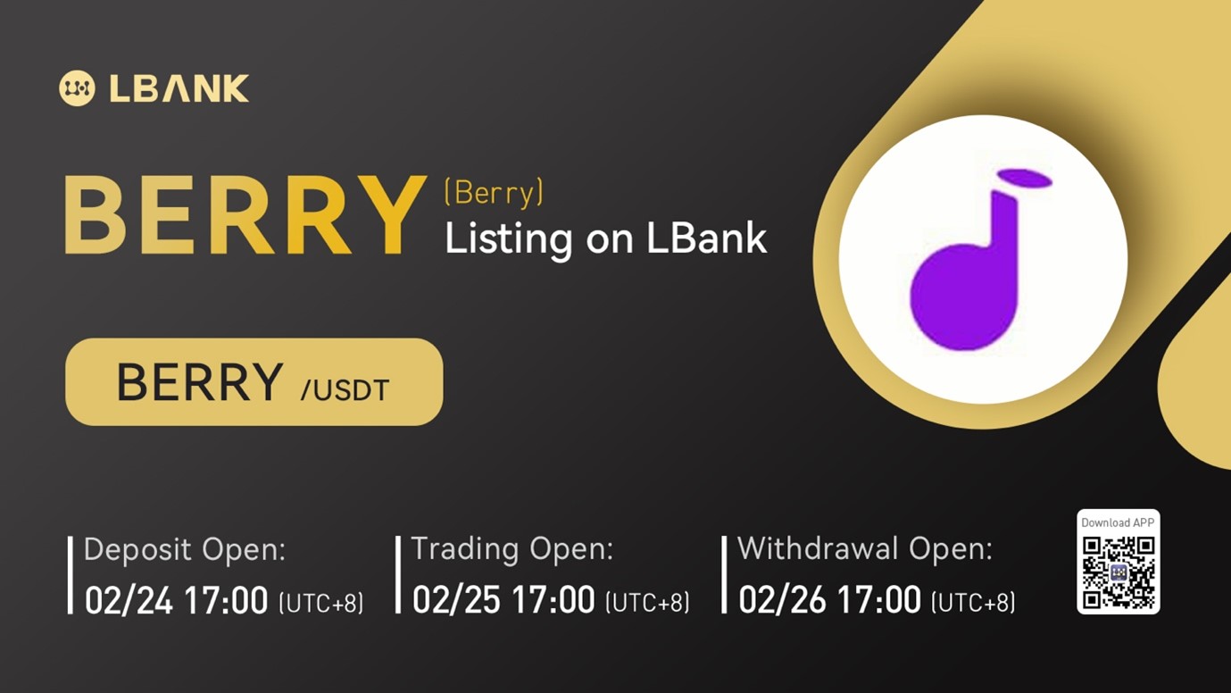 LBank Exchange Will List Berry (BERRY) on February 25, 2022