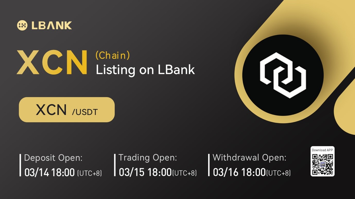 Chain (XCN) Is Now Available for Trading on LBank Exchange