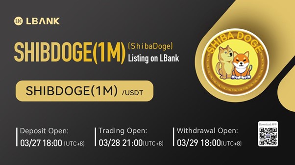 LBank Exchange Will List ShibaDoge (SHIBDOGE) on March 28, 2022