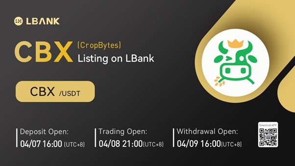 CropBytes (CBX) Is Now Available for Trading on LBank Exchange