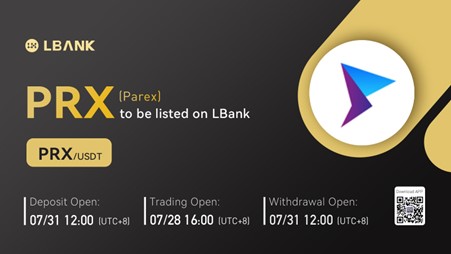 LBank Exchange Will List Parex (PRX) on July 28, 2022