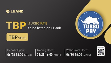 TURBO PAY (TBP) Is Now Available for Trading on LBank Exchange