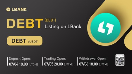 LBank Exchange Will List DEBT on July 5, 2022