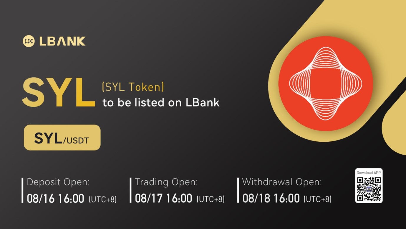 LBank Exchange Will List SYLToken (SYL) on August 17, 2022