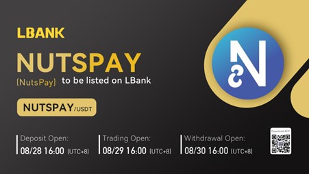 LBank Exchange Will List NutsPayToken (NUTSPAY) on August 29, 2022