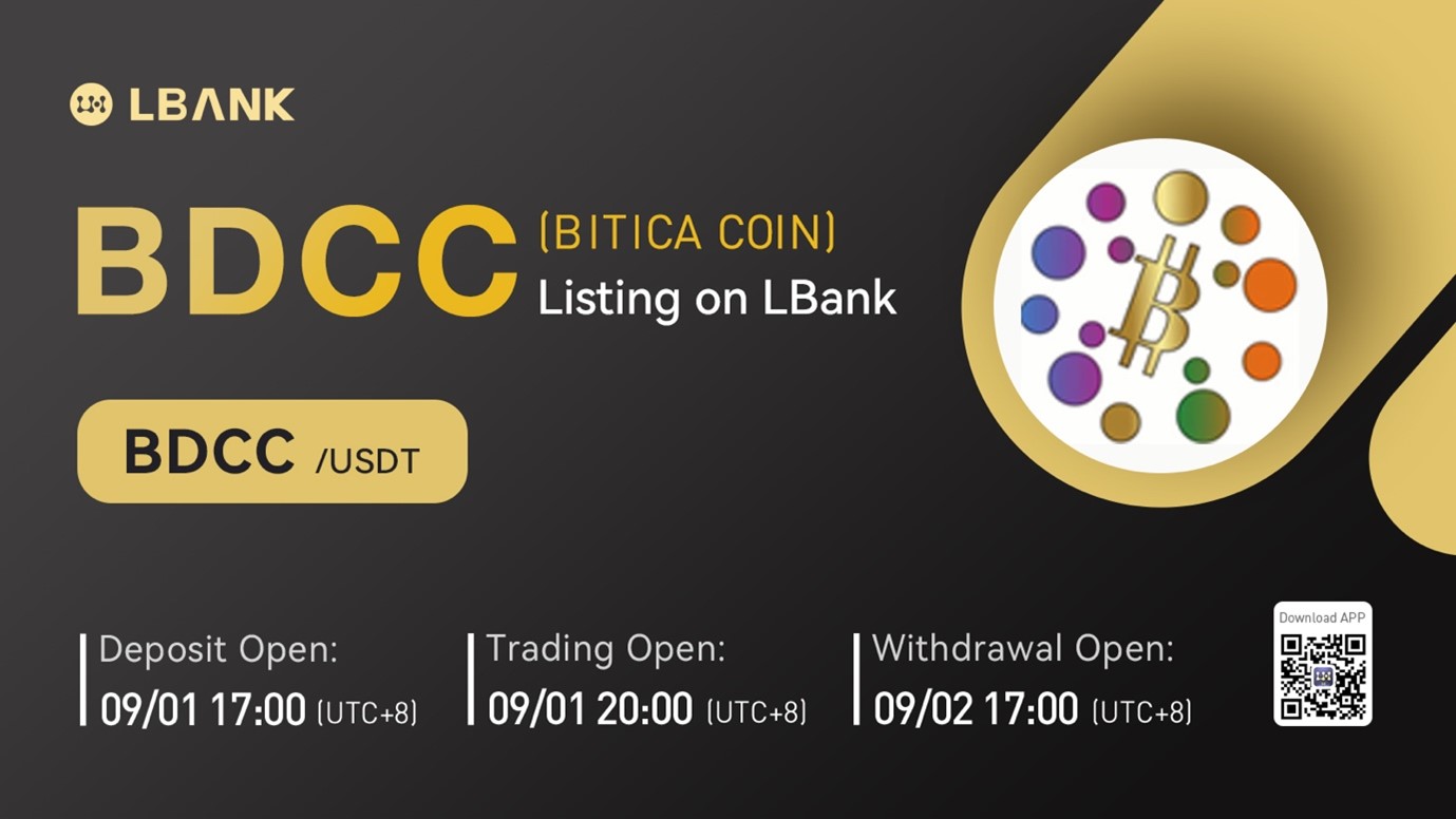 LBank Exchange Will List Bitica Coin (BDCC) on September 1, 2022