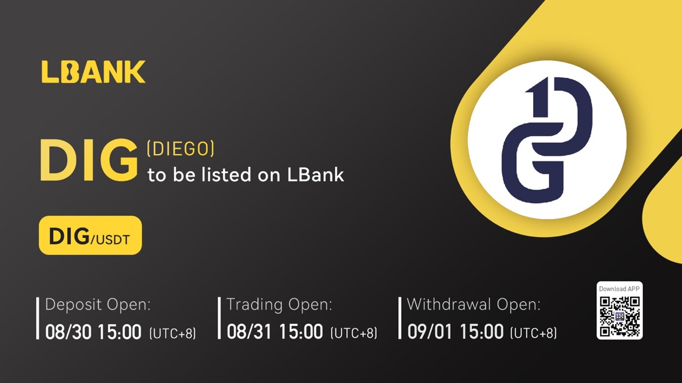 DIEGO (DIG) Is Now Available for Trading on LBank Exchange