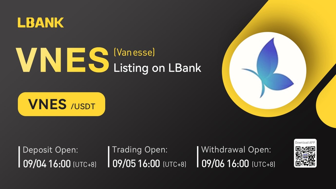 LBank Exchange Will List Vanesse (VNES) on September 5, 2022