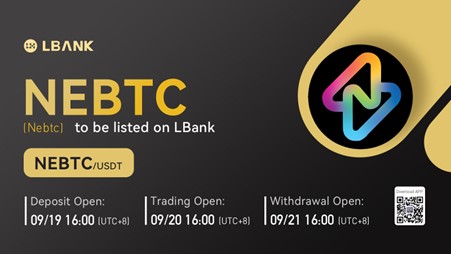 LBank Exchange Will List NEBTC on September 20, 2022