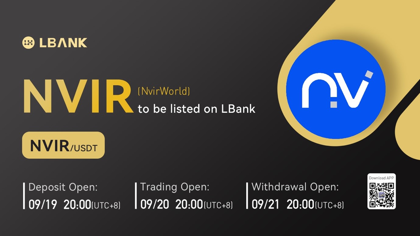 NvirWorld (NVIR) Is Now Available for Trading on LBank Exchange