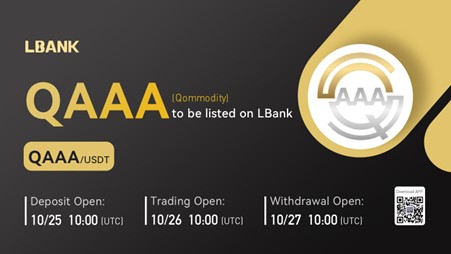 LBank Exchange Will List Qommodity (QAAA) on October 26, 2022