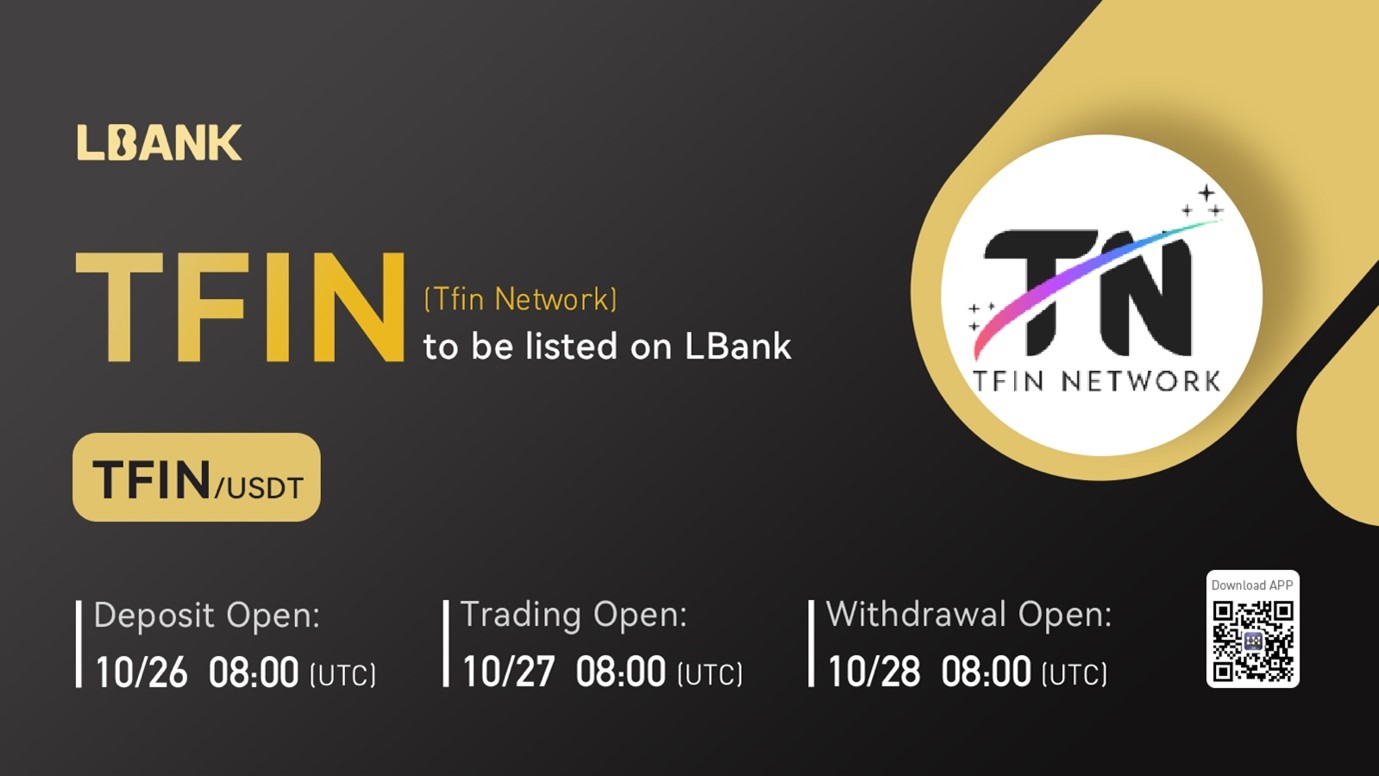 LBank Exchange Will List TFIN NETWORK (TFIN) on October 27, 2022