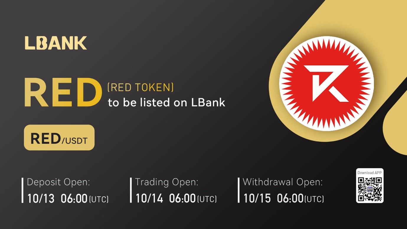 RED TOKEN (RED) Is Now Available for Trading on LBank Exchange