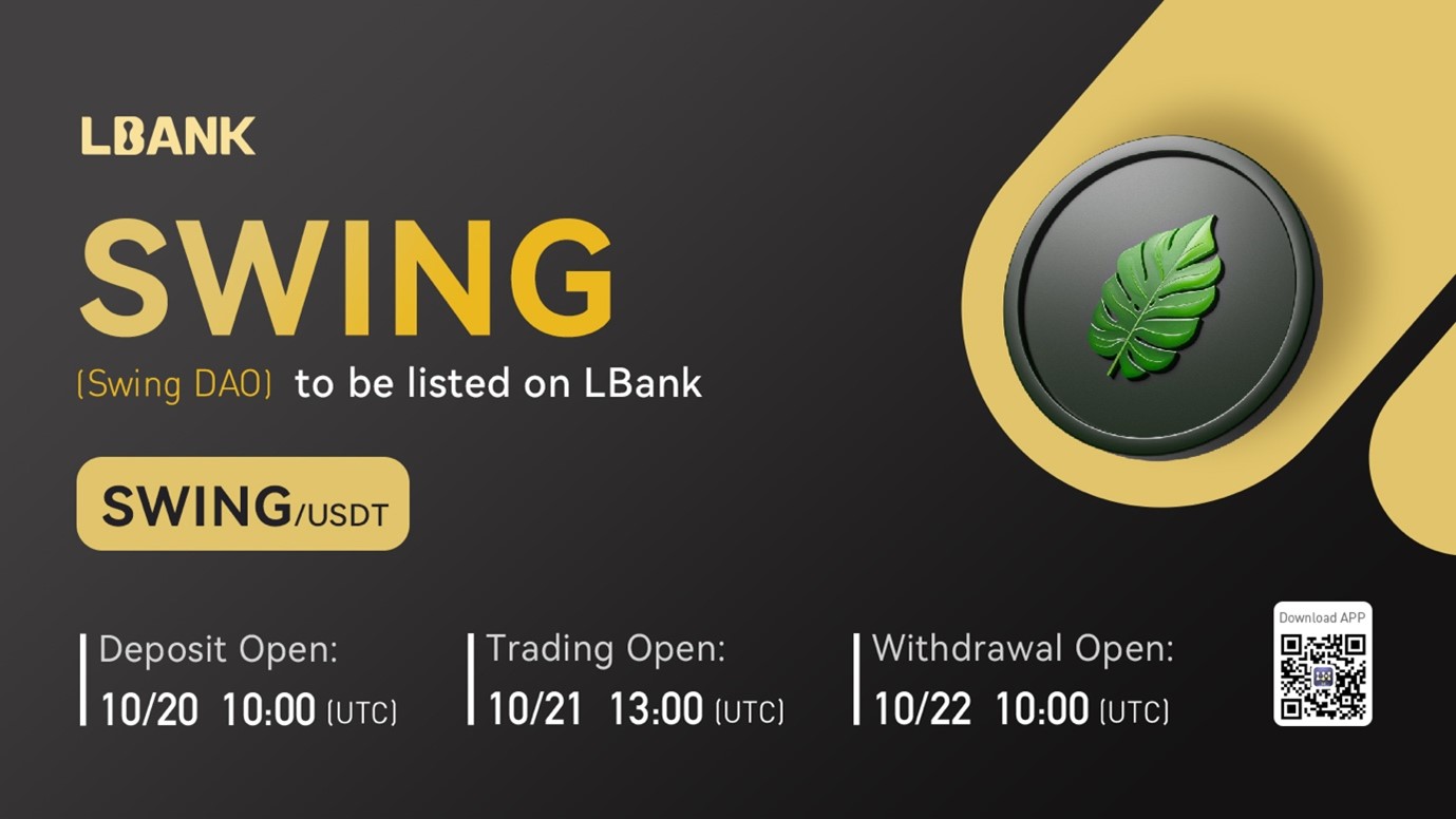 LBank Exchange Will List Swing DAO (SWING) on October 21, 2022