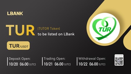 TUTOR Token (TUR) Is Now Available for Trading on LBank Exchange
