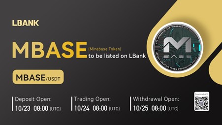 LBank Exchange Will List Minebase Token (MBASE) on October 24, 2022