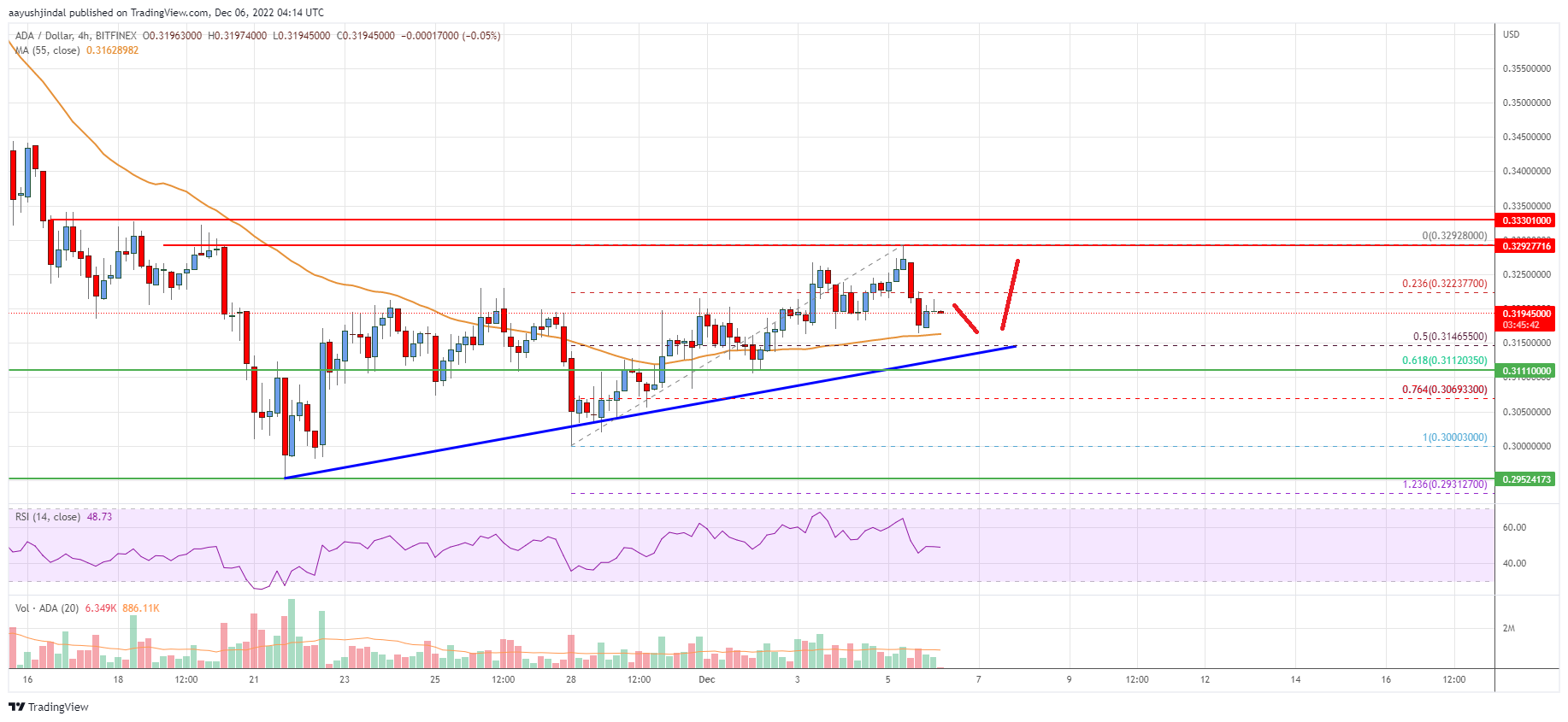 Cardano (ADA) Price Analysis: Bulls Aim Fresh Increase Above $0.335