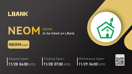 NEOM Is Now Available for Trading on LBank Exchange
