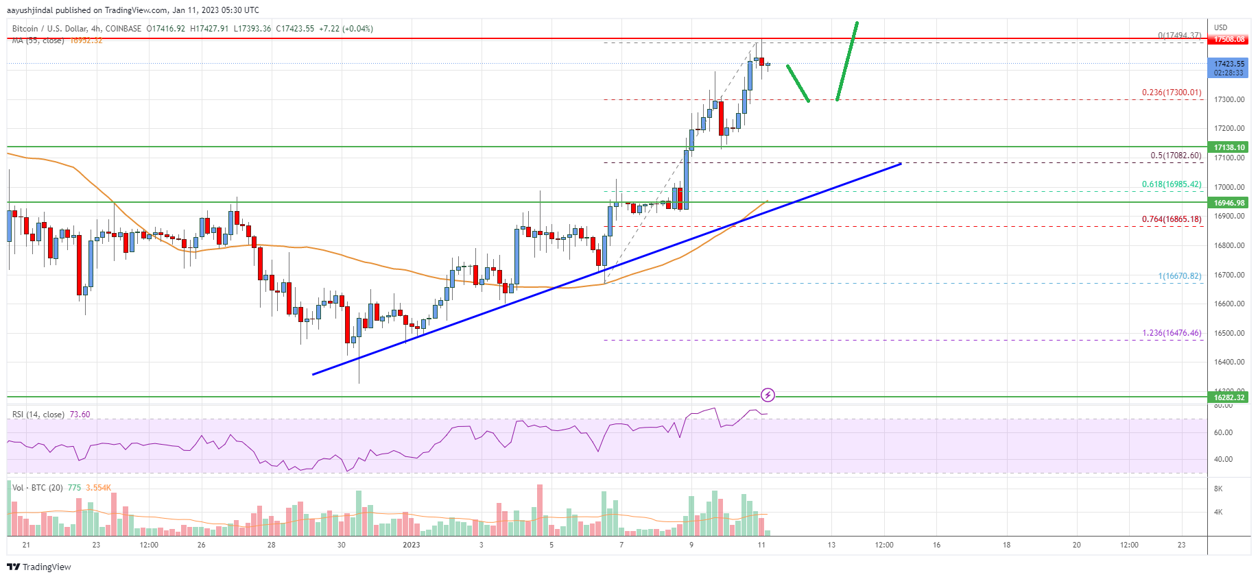 Bitcoin Price Analysis: BTC Climbs And Aims Steady Increase