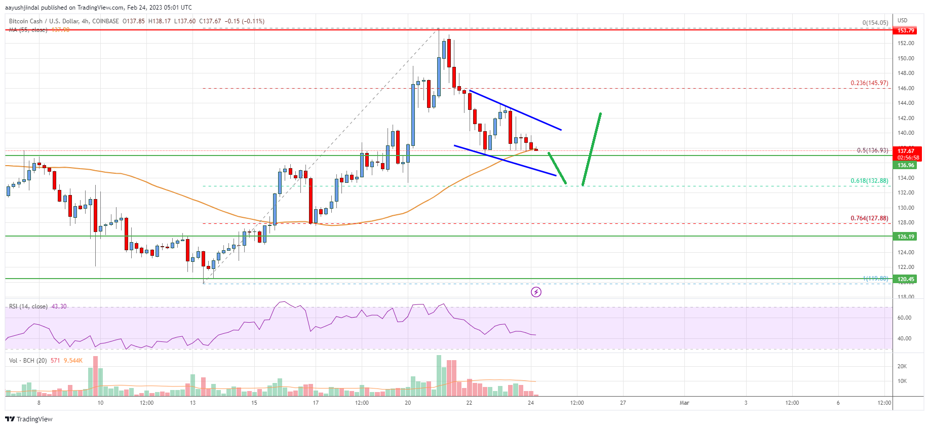 Bitcoin Cash Analysis: Bulls Struggle Below $140