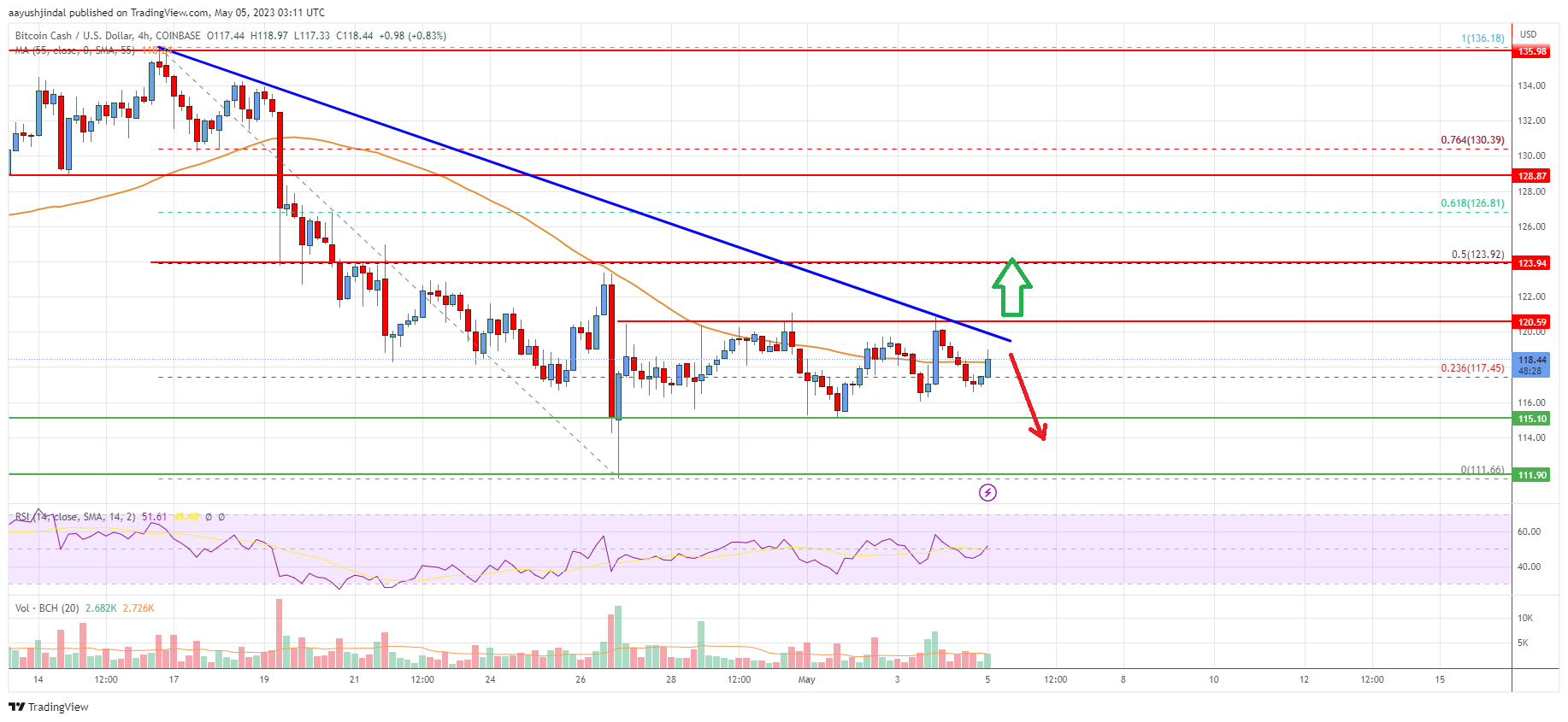 Bitcoin Cash Analysis: Key Breakout Resistance Sits At $120