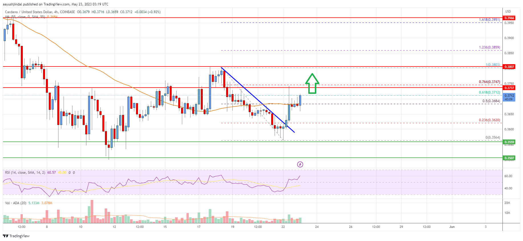 Cardano (ADA) Price Analysis: Bulls Aim Fresh Increase Above $0.38