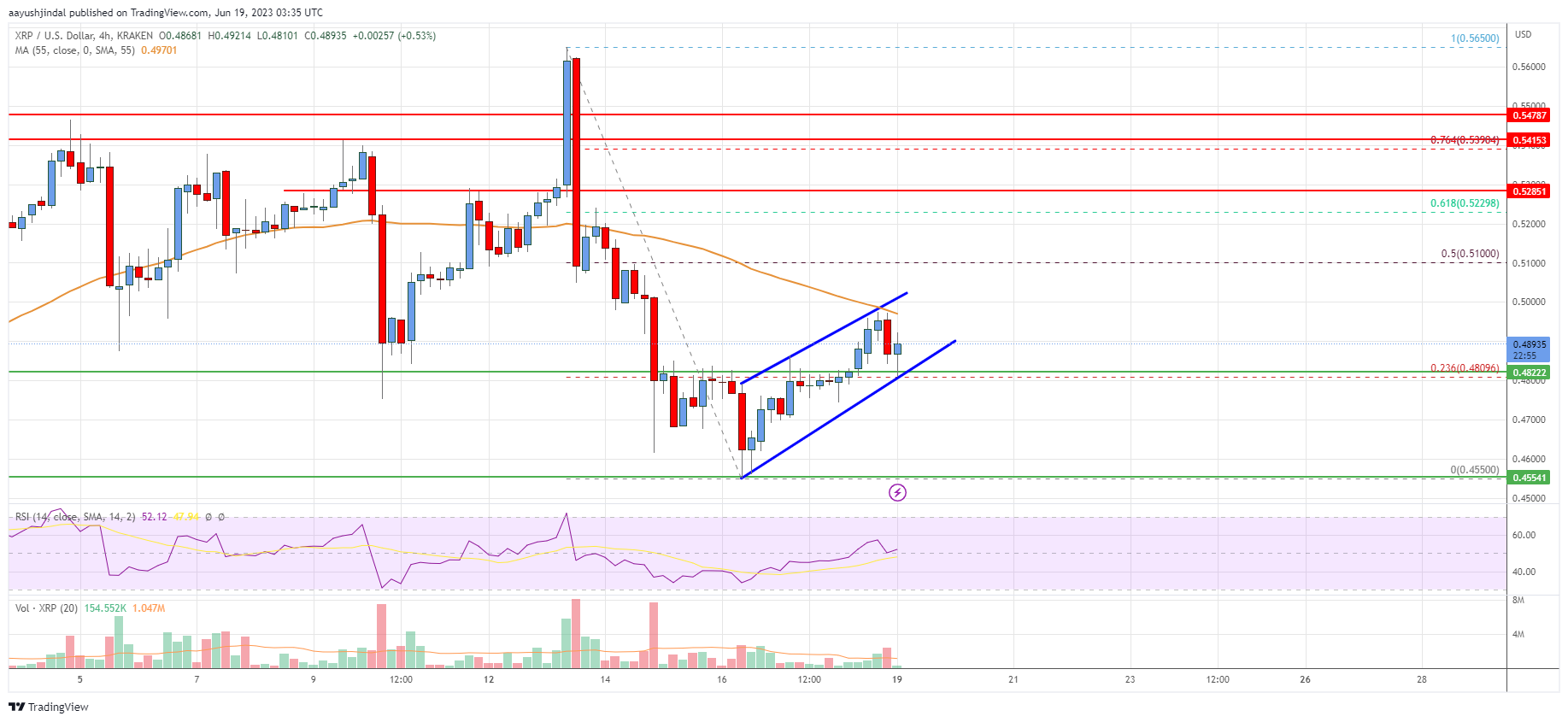 Ripple Price Analysis: Bulls Aim Fresh Rally To $0.55