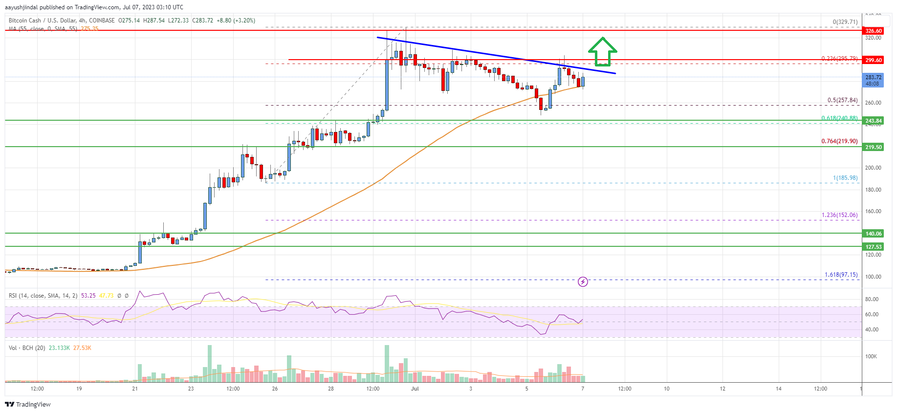 Bitcoin Cash Analysis: Fresh Rally Possible To $330