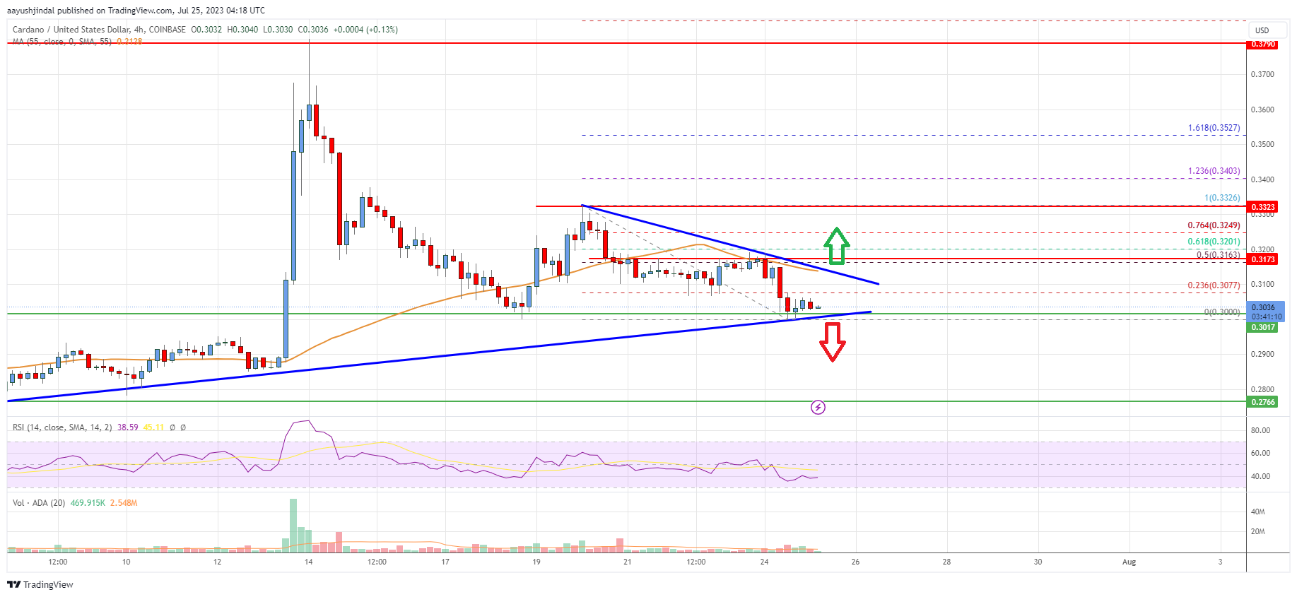 Cardano (ADA) Price Analysis: Risk of More Downsides Below $0.30