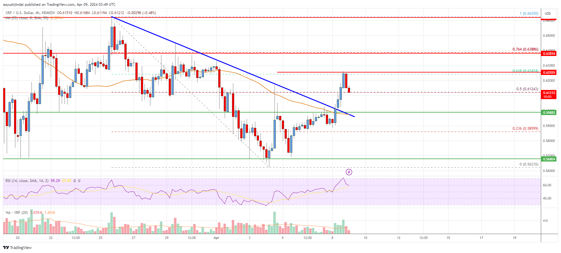 XRP Price Analysis: Bulls Aim For Rally To $0.75