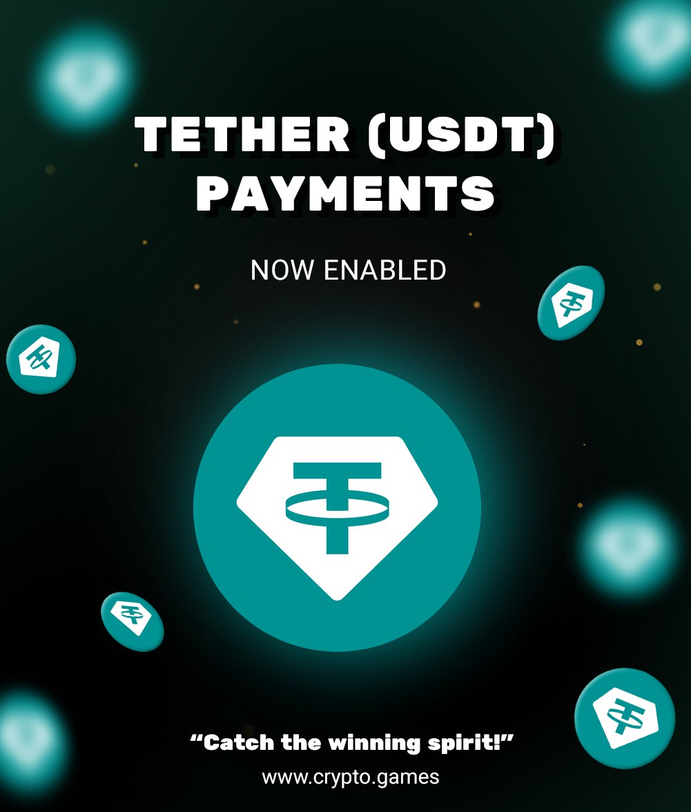 CryptoGames Adds Tether (USDT) to Their List of Supported Coins and Partners with Bitinvestor